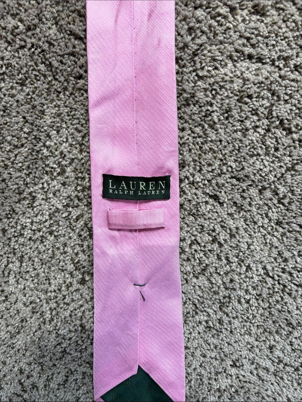 Lauren Ralph Lauren Pink Solid Silk Tie